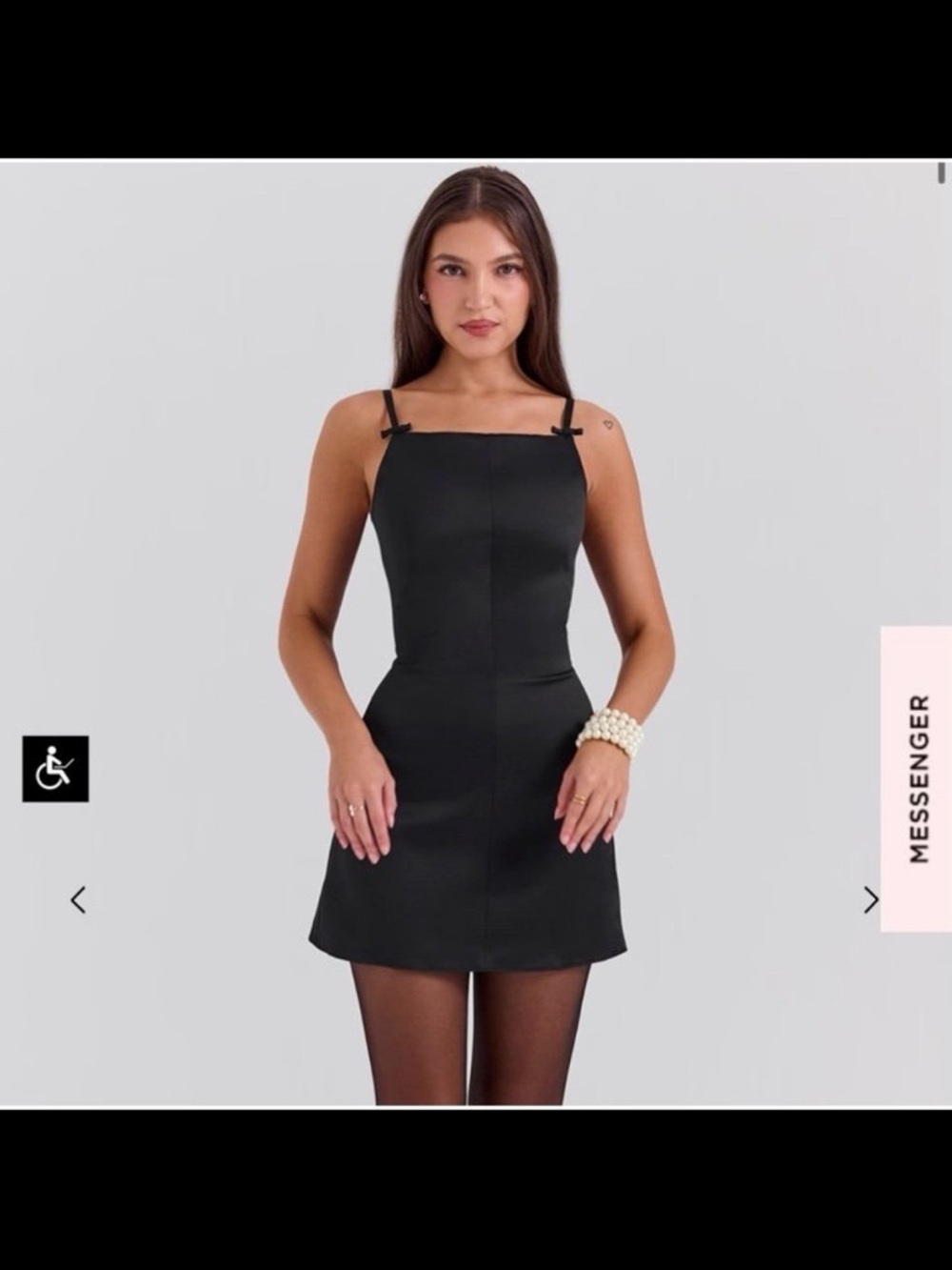 House of CB Black Square-Neck Mini Dress